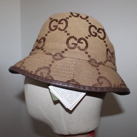 NWT GUCCI GG Jumbo Maxi Giant Fedora Bucket Hat M 57 cm 681256 UNISEX main image 3